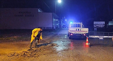 Edremit Belediyesi yağışlara karşı 7/24 çalışıyor
